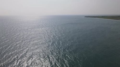 Day views of the mediterranean sea. Shooting from a drone.