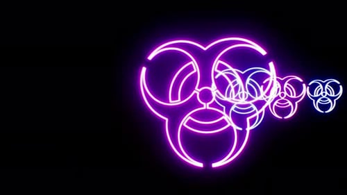 4K Biohazard Logo Sign Tunnel Loop