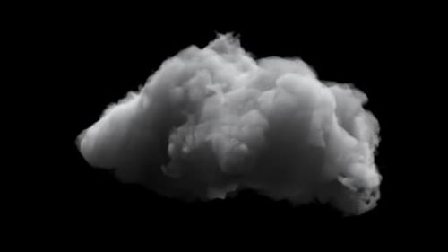 Realistic Animated Smoke Cloud with Alpha Channel
