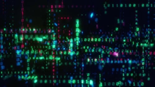 Code-Matrix-Hintergrund für digitale binäre Daten