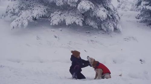 Boy who loves his dog.