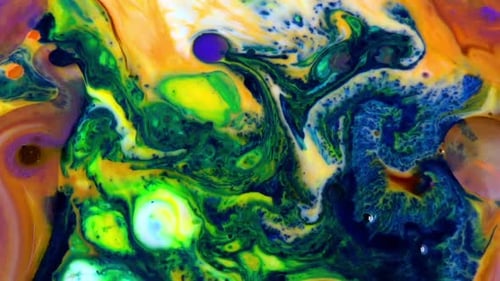 Colorful Abstract Liquids Swirling and Mixing