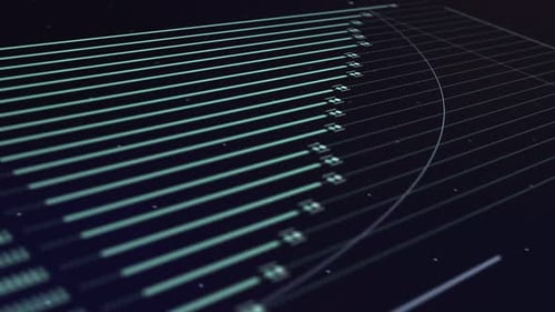 Futuristic Digital Grid Lines for Data Display Animation