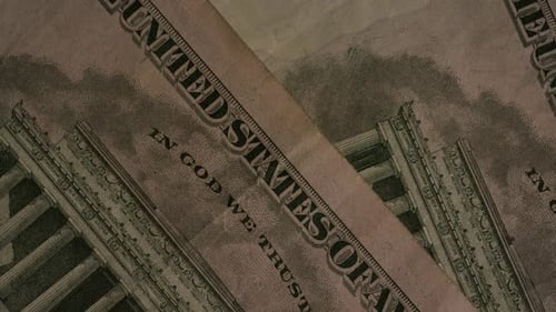 Rotating shot of American money (currency) - MONEY 475
