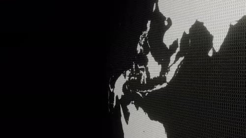 Close View To The Earth Globe For News Loop 4K