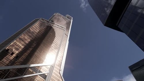 Modern office buildings with glass facade