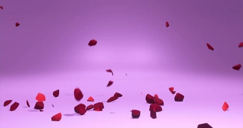 Romantic 3D Shattering Heart Logo Reveal Transition