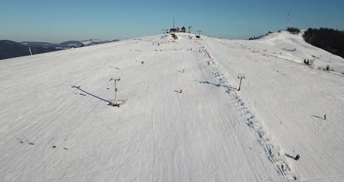 From Great Heigh Fairytale Mountain Landscape Snow Covered Alpine Sharp Peaks