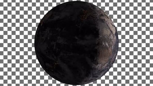 Earth Globe Rotate With Alpha Channel