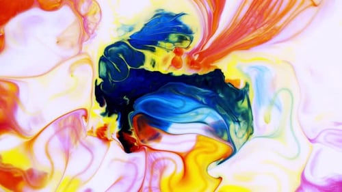 Abstract Colorful Ink Spread Art 232