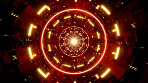 Red Light Music Beat Cyber Tunnel