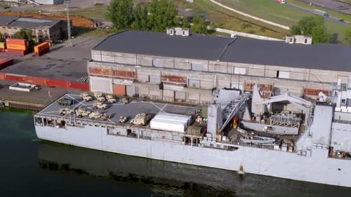 Combat Ships of NATO Countries in the Port of Riga