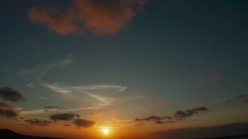 Colorful Sunset Over Tropical Islands