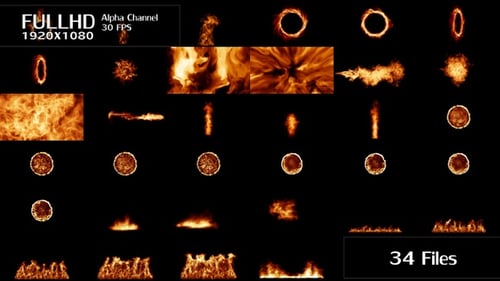 Dynamic Fire Elements Pack: Realistic Flame Overlays and Transitions