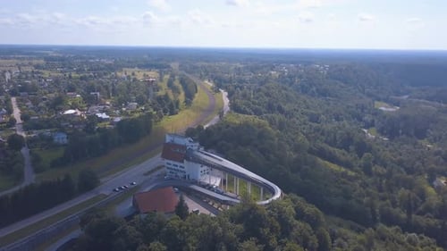 Aerial View of the Sigulda / Latvia Bobsleigh