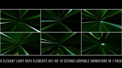 Elegant Light Rays Elements Green V01