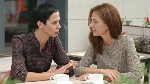 Gespräch von Frauen im Café