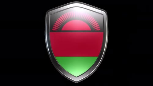 Malawi Emblem Transition with Alpha Channel - 4K Resolution