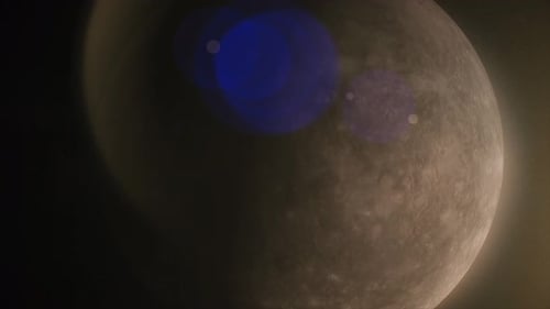 Lonely planet glowing in outer space