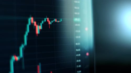 Graph of Crypto Currency Online. Quotes of Eth and Btc at Stock Exchange. Stock Exchange Market