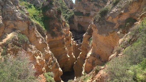 Deep Canyon Landscape in Bright Daylight