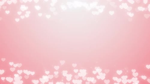 Soft Pink Animated Hearts and Glitter Background Loop