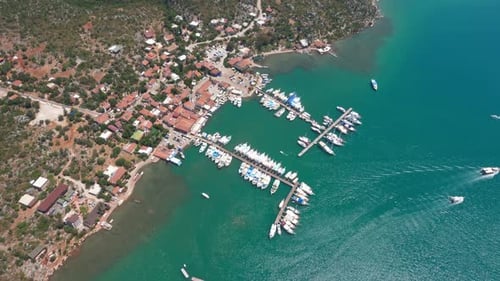 Aerial view of Ucagiz, Kekova, Turkey.