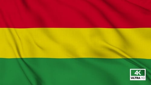 Bolivia National Flag Realistic Waving Seamless Loop