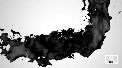 Dynamic Black Fluid Splash Reveal Transition