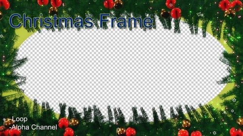Green Christmas Frame Hd