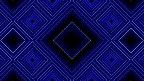 Glowing Blue Diamond Tunnel Loop Background