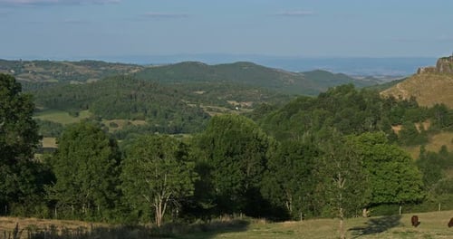 Murol, Puy de Dome, Auvergne, France. The middle age fortress dated XII th century