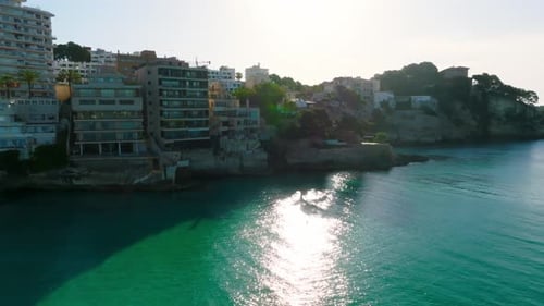 Vista aérea de la capital de Mallorca Palma De Mallorca en España