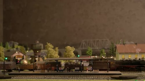 Modelo de estação ferroviária.