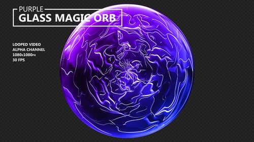 Animated Purple and Blue Electric Orb Loop