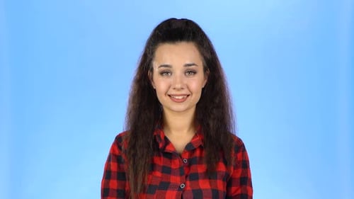 Young Woman Displays Happiness Then Extreme Sadness