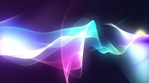 Dynamic Glowing Abstract Wave Particles Background