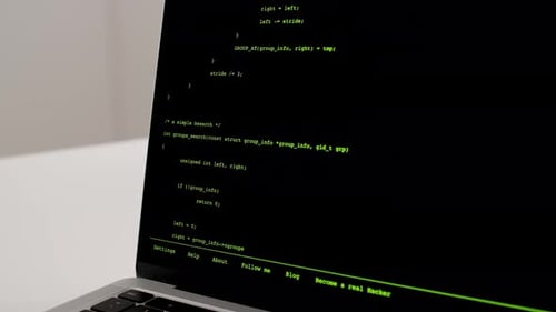 Developer is Browsing Html Code on the Computer Screen
