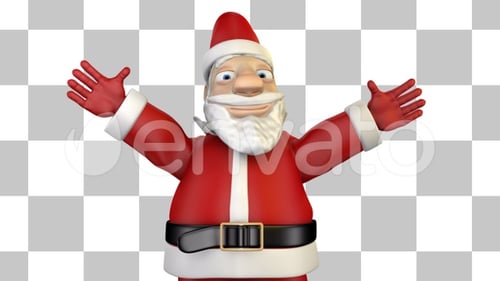 Animated 3D Santa Character for Christmas