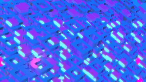 Loop sem costura em bloco abstrato 4K