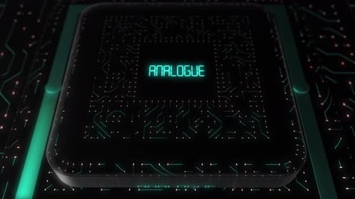 Futuristic Circuit Board Text Reveal Animation