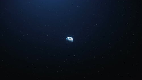 Realistic Earth and Moon Orbit Animation