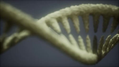 ADN particulaire brillant rendu en 3D