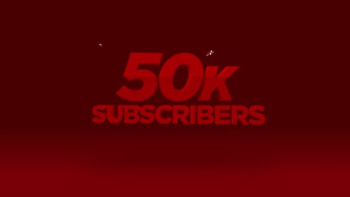 Animated YouTube 50K Subscribers Count Reveal Logo