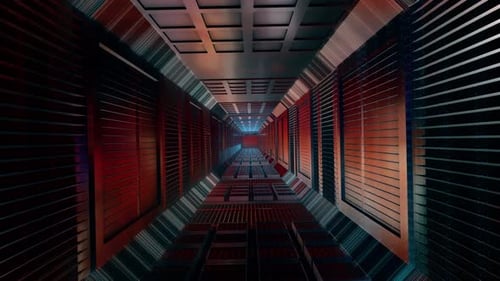 Futuristic Abstract Tunnel Fly-Through Animation