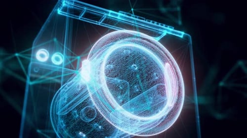 Washer Hologram Close Up 4k