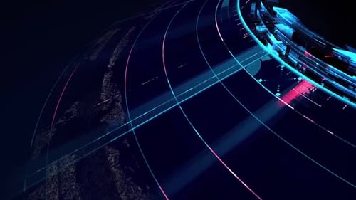 Futuristic Digital Technology Abstract Lines and Data Background