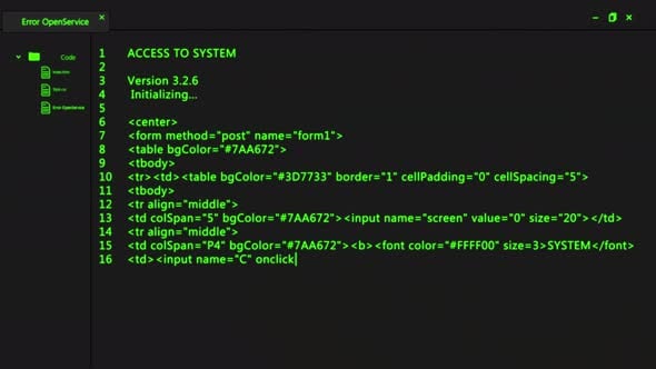 Código de hacker que ejecuta un terminal de pantalla de computadora ...