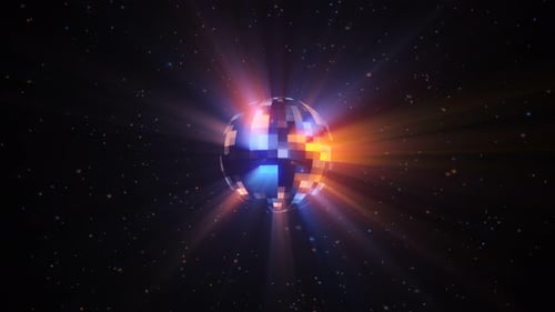 Vibrant Disco Ball Looping Background Animation