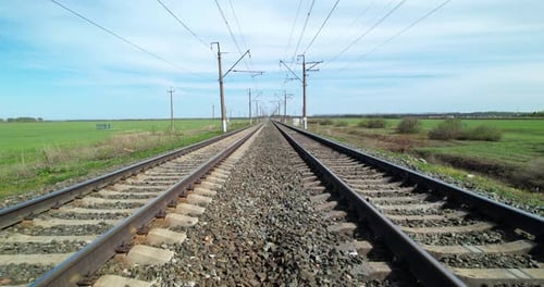 Eisenbahnschienen Luftbild
